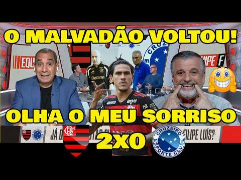 OLHA O QUE PASCOAL E ZINHO FALARAM DO MENGÃO DE LEONARDO JARDIM - FLAMENGO 2x0 CRUZEIRO.