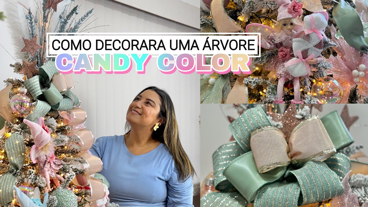 NATAL 2024 DECORAÇÃO TENDÊNCIA PARA ÁRVORE DE NATAL CANDY COLOR #decoraçãodenatal #arvoredenatal