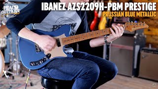 Video thumbnail for No Talking...Just Tones | Ibanez AZS2209H-PBM Prestige Prussian Blue Metallic by Peach Guitars