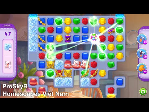 Homescapes Level 5826 (Hard) With No Boosters - TUTORIALS  - ProSkyR - Homescapes Việt Nam
