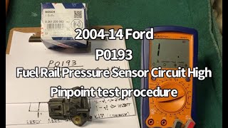 Ford P0193 DTC Testing Procedure
