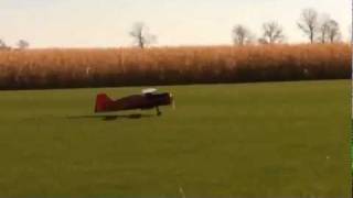 preview picture of video 'Hangar 9 Beast almost crash dead stick landing with DLE 111'