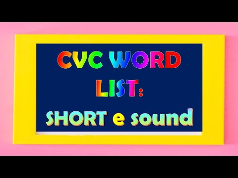 CVC word with short vowel 'e' sound