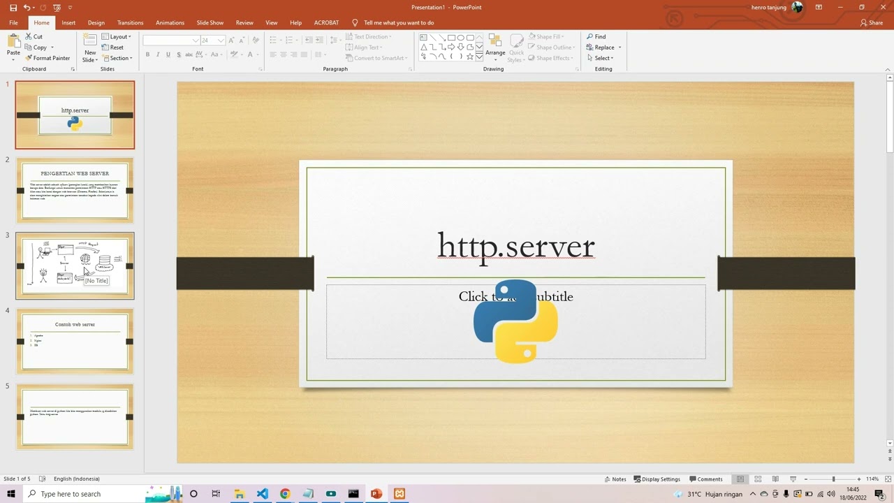 Membuat Web Server menggunakan python dengan module http.server