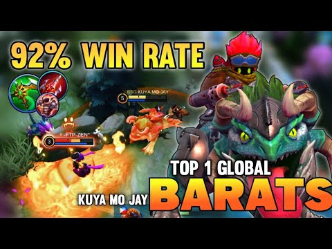 92% Win Rate! Barats Best Build 2021 | Top 1 Global Barats Gameplay | Mobile Legends✓