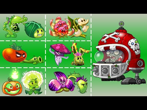 Radom Team TWO Plants Max Level VS 05 Mecha Football Zombie Zombie - Pvz 2 Challenge