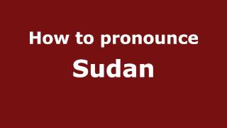 How to pronounce Sudan