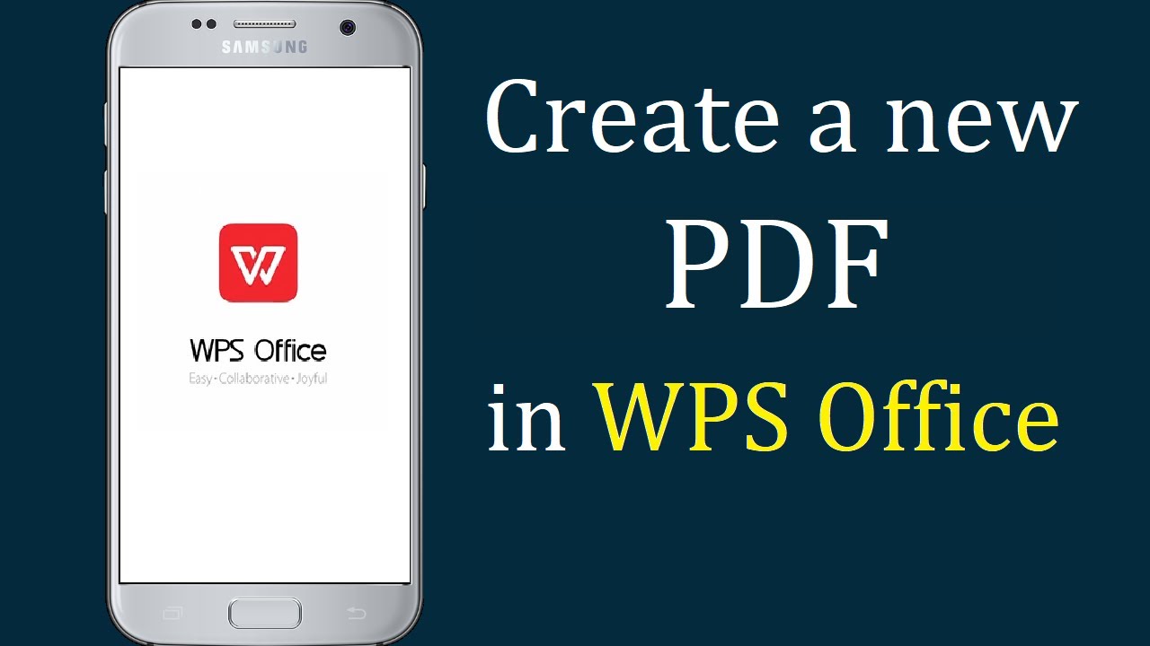 How to create a PDF on WPS Office in Android/ iOS