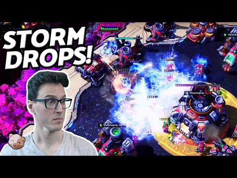 StarCraft 2 - STORM DROPS! ICYFAR G1 - Drop em good!