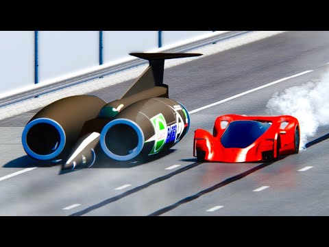 Ferrari Marte 2050 Concept vs SSC Thrust at Drag Race 20 KM
