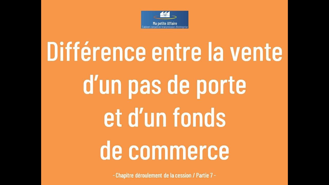 La difference entre pas de porte et un fonds de commerce ... LIKEZ MERCI !