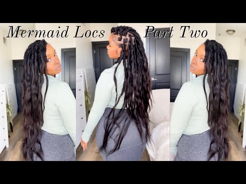 Faux Mermaid Locs Part 2 | Parting, Layers, and more...