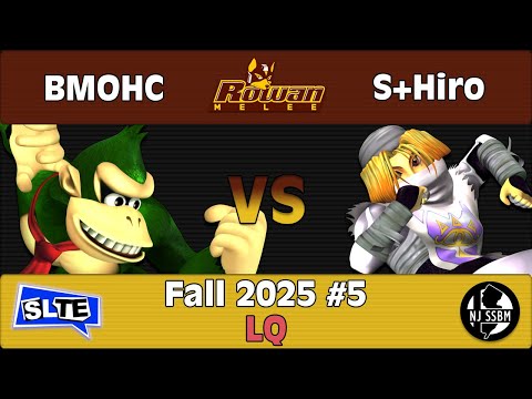 Rowan SSBM Fall 2025 #5: BMOHC (DK) Vs. S+Hiro (Sheik) - LQ
