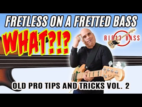 Rib13 Bass - The Fake Fretless Technique (Old Pro Tips and Tricks 2) #bass #guitar #viral #video