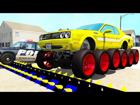 Police Spike Strip Crashes #18 - Beamng drive