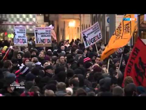 13.01.2015 MDR Sachsenspiegel: Legida Gegner in Leipzig deutlich in der Überzahl