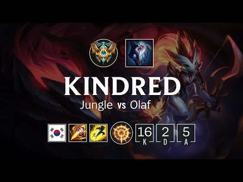 Kindred Jungle vs Olaf - KR Challenger Patch 8.17