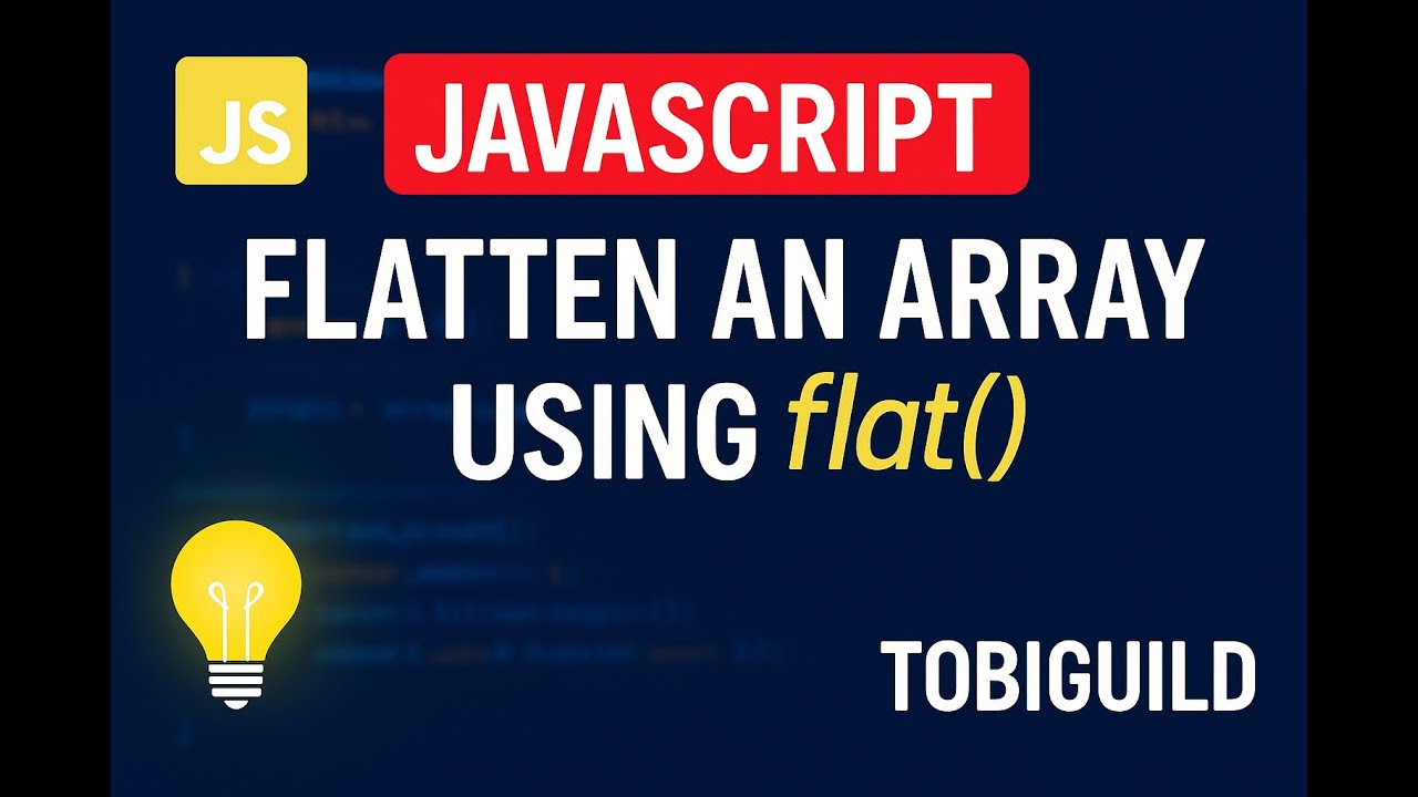 Flatten an Array in JavaScript Using flat() | Beginner-Friendly Explanation