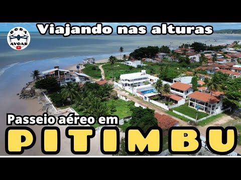 Passeio aéreo pela cidade de Pitimbu no estado da Paraíba