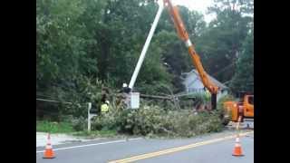 preview picture of video '20120725 - Power Lines Down - Greensboro St.  Carrboro North Carolina'