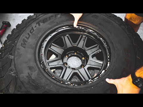 HOW TO MOUNT BEADLOCKS! - BFG KM3 37" Tires & Black Rhino Rift Beadlocks
