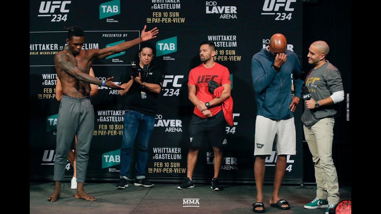 UFC 234: Anderson Silva Breaks Into Tears After Israel Adesanya Weigh-In Staredown