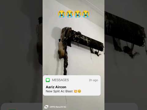 New Split Ac blast sparking  😧💔💥 #aarizaircon #acwork #aariz #airconditioning #ac reels instagram