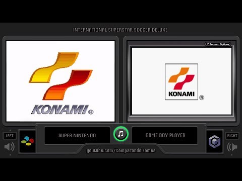 International Superstar Soccer Deluxe (SNES vs GBA) Side by Side Comparison (Game Boy Player)