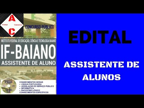 Edital Concurso IF-Baiano 2016 - Assistente de Alunos
