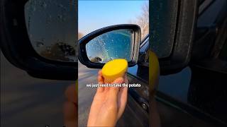 Better Than Potato: Ultimate Hack for Water-Repellent Car Mirrors!" #betterhack #car #hack