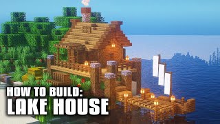 Minecraft: How to Build a Lake House - Simple Survival Lake House Tutorial