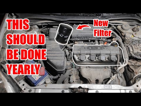 Honda Civic 2001-2005 Detailed Oil And Filter Change l EP1 EU7