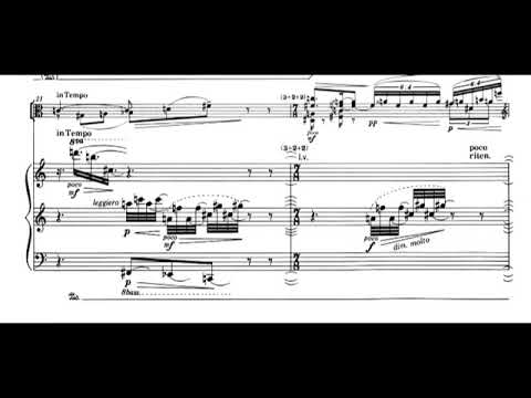 Toru Takemitsu - A Bird Came Down the Walk for Viola and Piano (1994) [Score-Video]