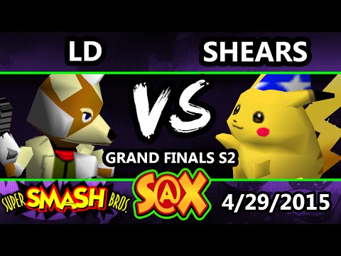 S@X - Shears (Pikachu) Vs. LD (Fox) SSB64 Grand Finals S2 - Smash 64 - Super Smash Bros.