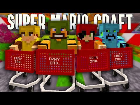 PAZZA GARA CON I CARRELLI DELLA SPESA! - Super Mario Craft [ITA] w/ErenBlaze, Metano007 & Tech4Play