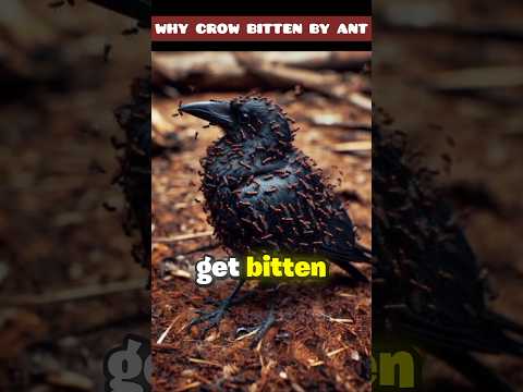 Why Crows Let itself attacked By Ants ? #shorts