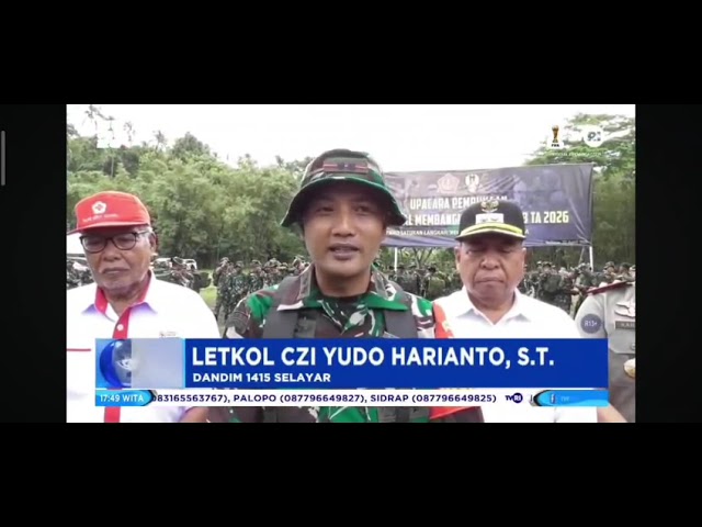 TMMD KE-128 TA 2026 KODIM 1415/SELAYAR RESMI DIBUKA