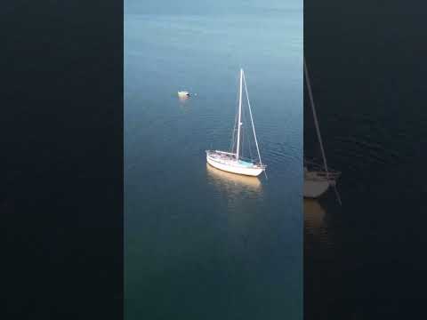 Combination of circling and hyper lapse with DJI mini 3 over sailing boat #dji #drone #hyperlapse