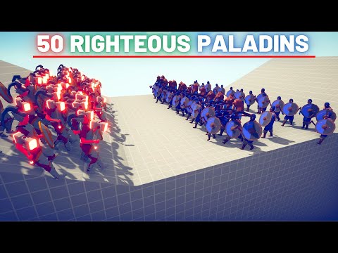 50 RIGHTEOUS PALADINS vs SAME PRICE ARMIES OF UNITS - TABS - Totally Accurate Battle Simulator