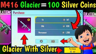 m4 Glacier With Silver coin🔥 how to get m416 glacier in bgmi | How to Get m4 glacier in bgmi | Glax