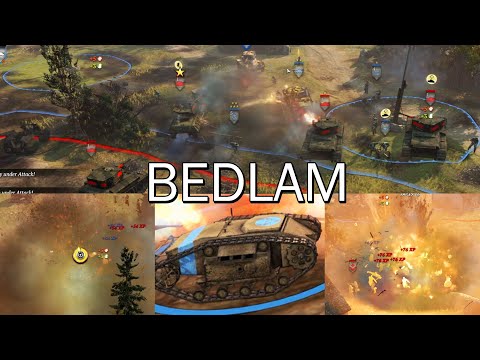 CoH2: VonIvan vs. Jibber absolute BEDLAM. Goliaths, mass armor battles, reckless carnage!