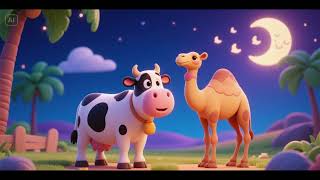 Moo Moo Cow and Camel Dreamy Lullaby | Bedtime Song for Kids | Soothing Nursery Rhymes