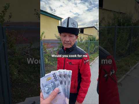 Paying strangers to cook for me #cookingchallenge #cookforme #cooking #Kyrgyzstan