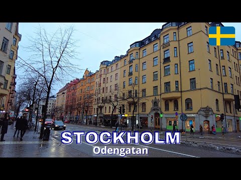 Odengatan, Stockholm - Virtual Walking Tour in 4K - November 2022 - Sweden