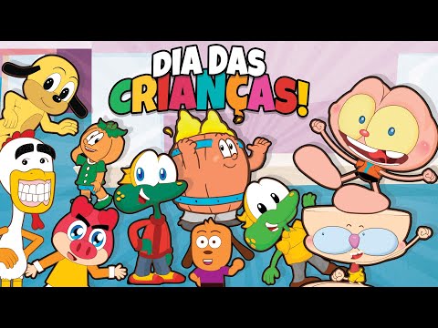 Capa de Mongo e Drongo ESPECIAL de DIA DAS CRIANÇAS 2022. Desenho Animado com Desenhos do Youtube brasileiro