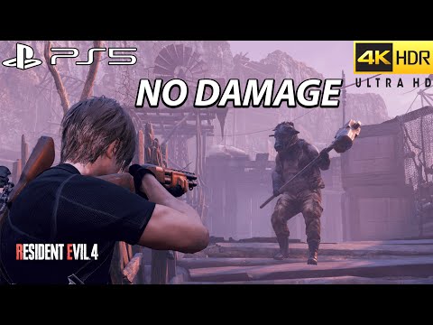 Resident Evil 4 Remake PS5 Brutal & Aggressive Gameplay - Chapter 3 ( No Damage ) 4k/60FPS .