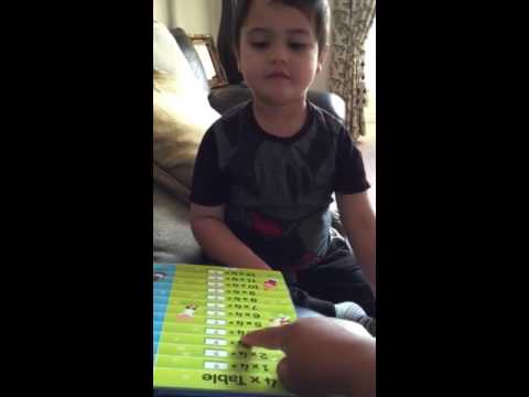 The Times Table (2 to 5) by my 3 year old little boy.