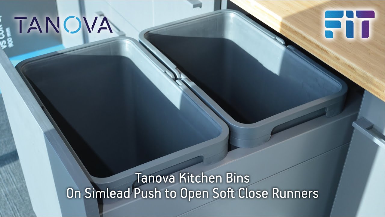 Tanova Designer Series 2 Pull Out Kitchen Bin FIT ArchiPro NZ