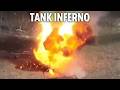 Russian Z Tank Erupts In Massive Fireball After Pinpoint Drone Strike