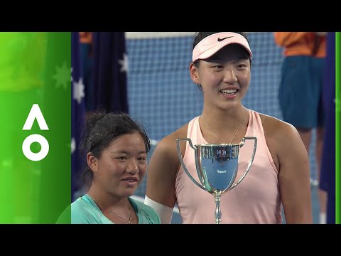 Liang/Wang Junior Girls' Doubles ceremony | Australian Open 2018
